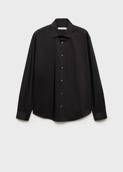 Рубашка regular fit из хлопка стретч