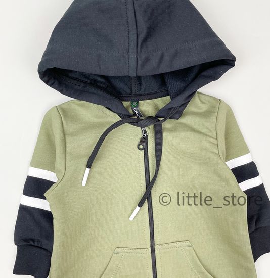 Комбинезон из футера Темно-оливковый