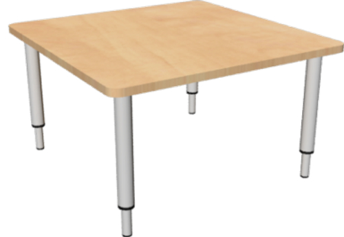 Стол квадратный фанера лак, 700*700