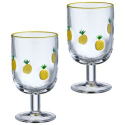 НАБОР БОКАЛОВ ДЛЯ ВИНА "FRUITY PINEAPPLE" ИЗ 2 ШТ. 350 МЛ