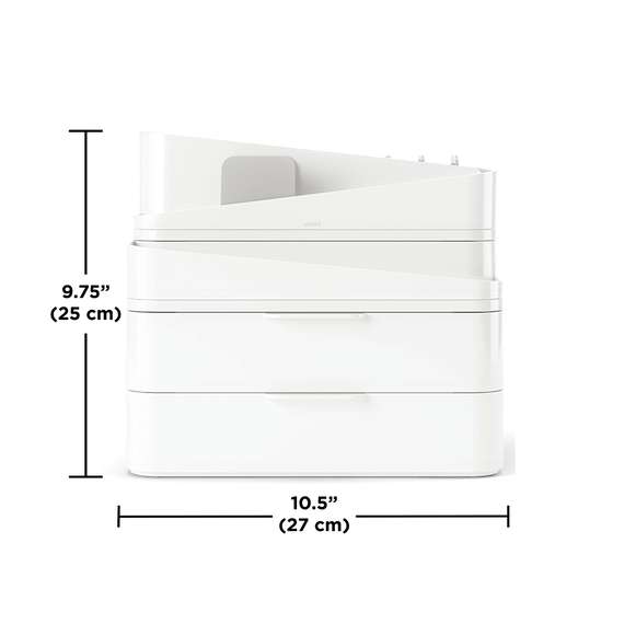 Органайзер-косметичка glam, 27х25 см, белый/серый