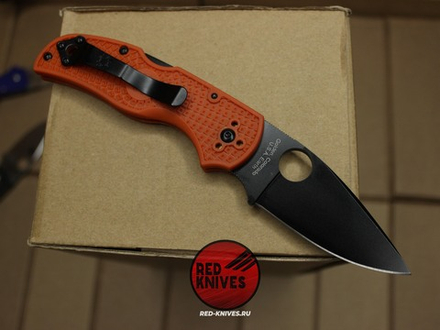 Нож Spyderco Native 5 LTW - оранжевая рукоять, черный клинок RK/499