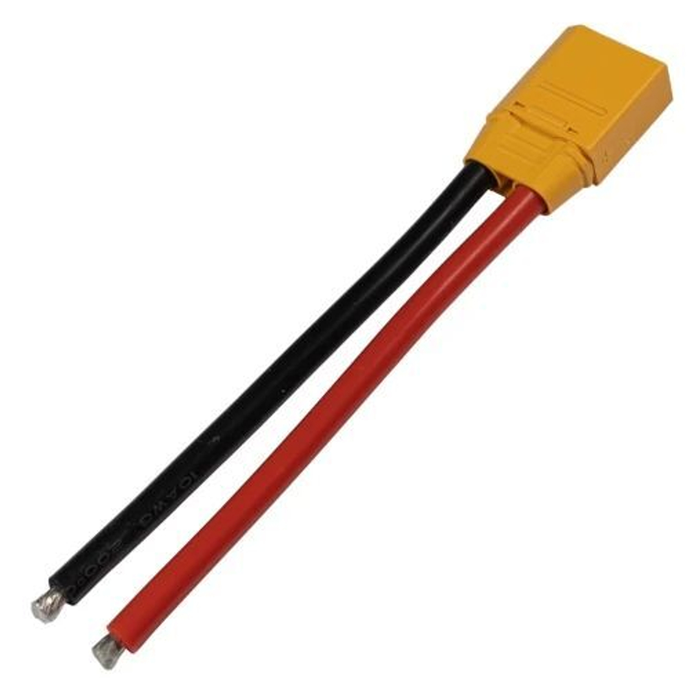 Разъем XT90H-M папа с проводом 10см 10AWG
