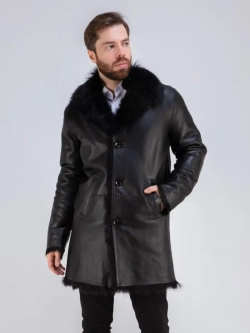 Дубленка натуральная зимняя с мехом тоскана