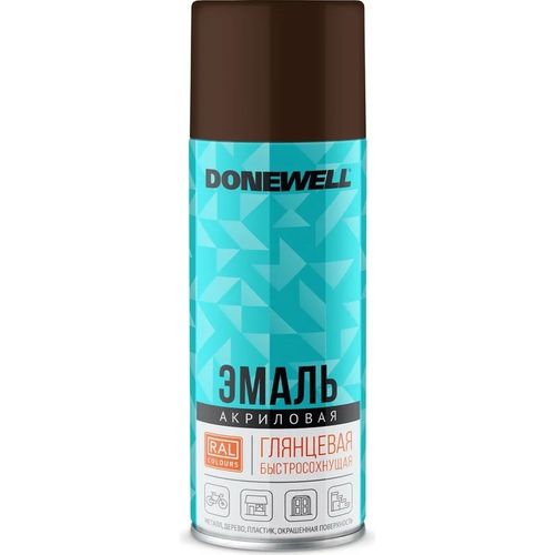Эмаль универсальная акриловая DONEWELL RAL 8017 коричневая глянцевая 520 мл
