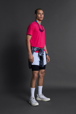 ZARA БАЗОВАЯ СПОРТИВНАЯ ФУТБОЛКА, НЕОНОВО-РОЗОВЫЙ