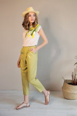 3742 Брюки женские (фисташковый)