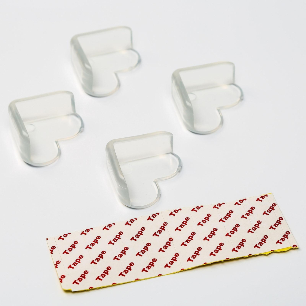 Набор накладок на углы, 4 шт., форма сердечки 1886205