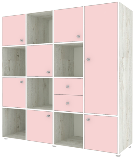 Стеллаж КарИВи Джери 2 Винтерберг Розовый