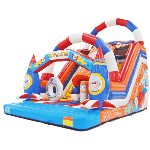 Коммерческий надувной батут "Новая ракета" 8*5*6 м