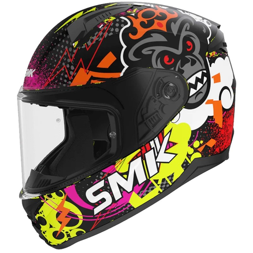 Шлем детский SMK BIONIC YOUTH CHIMPZ, цвет матовый мультиколор (YS)