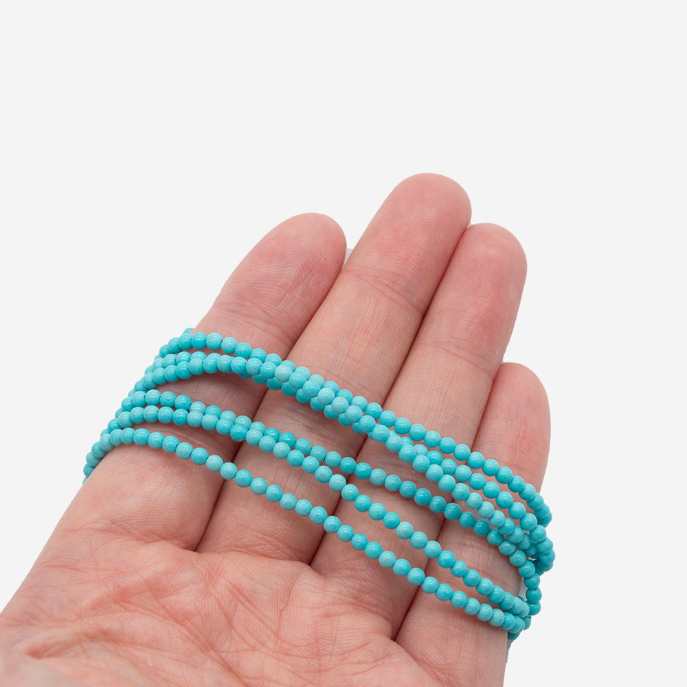 Туркенит (имитация бирюзы), 2,5мм, шар