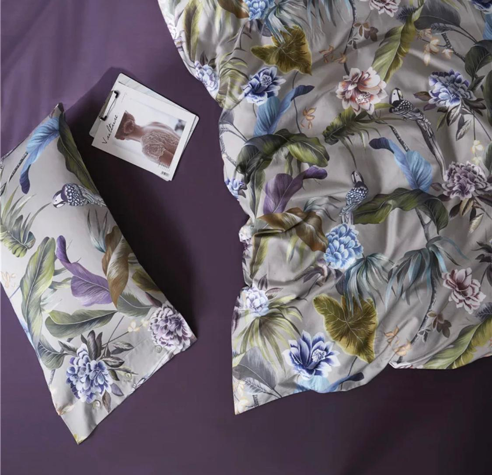 Комплект постельного белья ZEPHYR HOME ЕВРО пг. Мако-Сатин,Египетский хлопок Зеленый