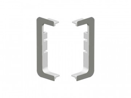 Торцевая заглушка Gola С, пластик, глянцевый алюминий