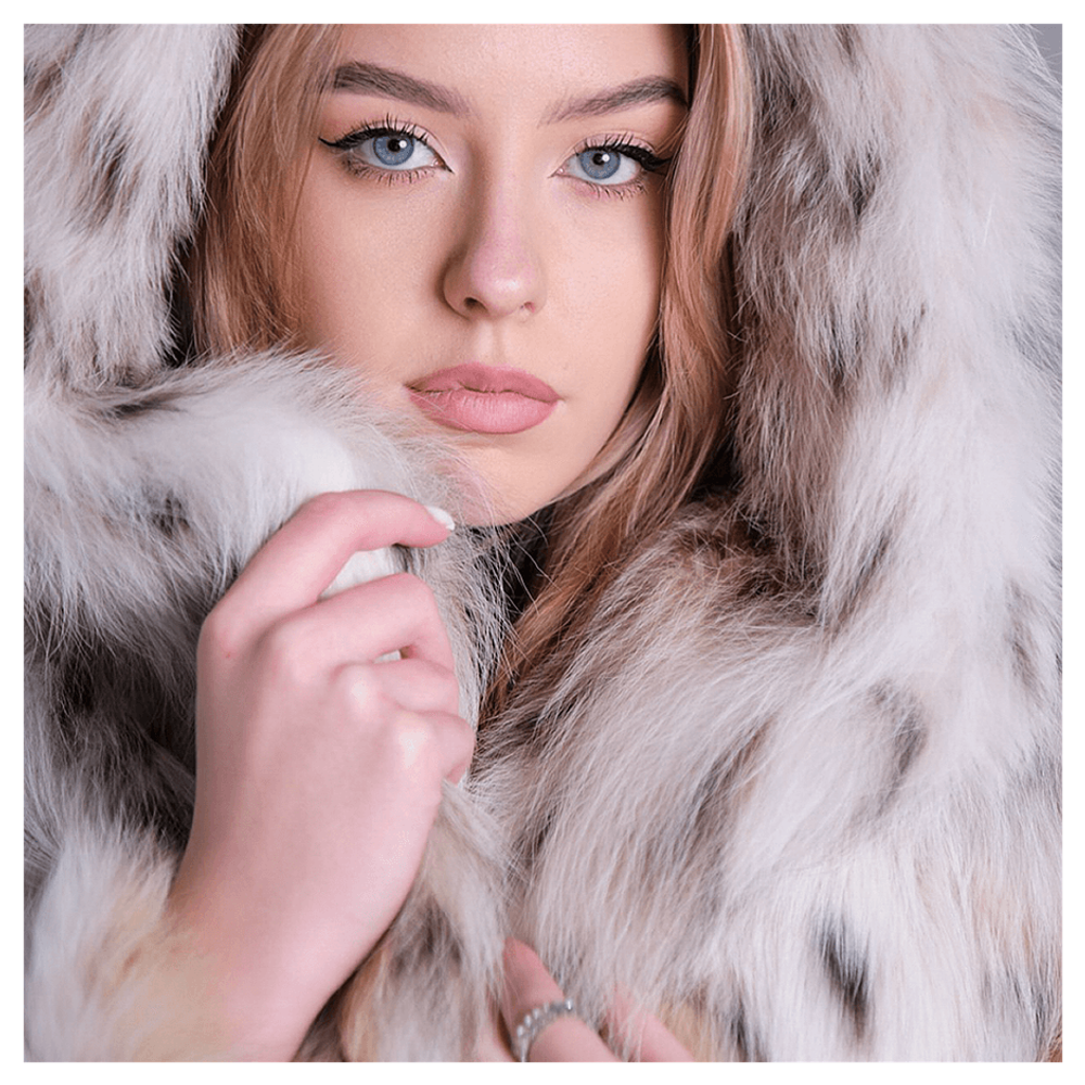 Шуба из меха рыси «Золотое Сияние»