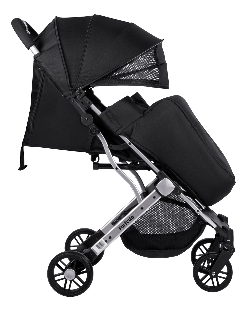 Коляска детская прогулочная Farfello Comfy Go (Dark grey/colorful (черная) CG-18)