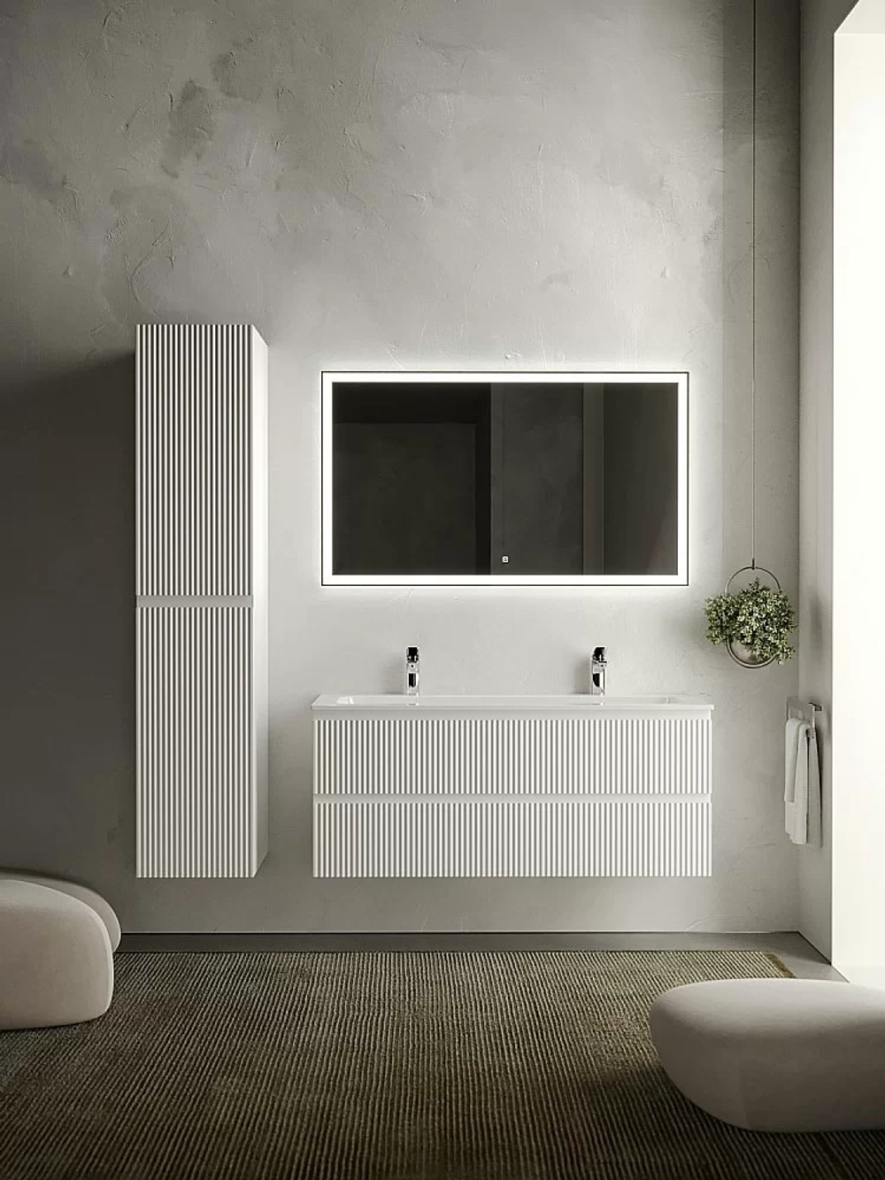 Тумба с раковиной Sancos SNOB R SNR120W 120 Bianco