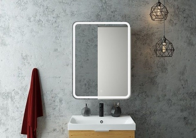 Зеркало-шкаф с подсветкой ART&MAX PLATINO AM-Pla-550-800-1D-R-DS-F