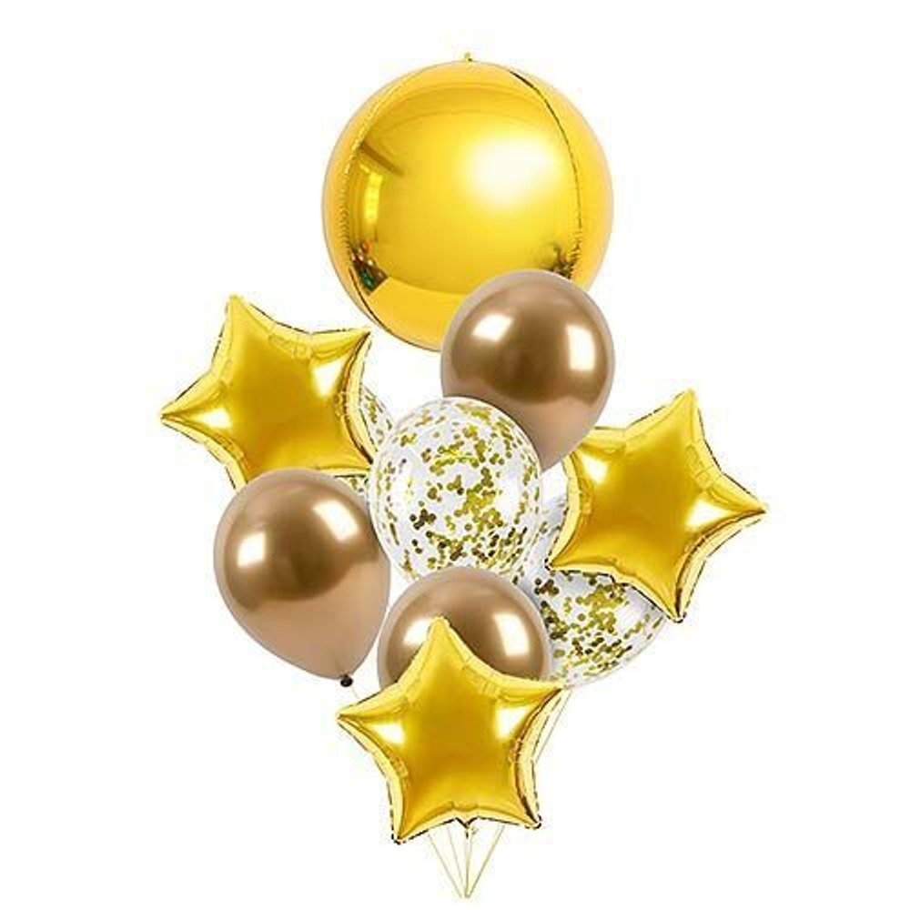 Композиция из шаров "Золотая сфера"