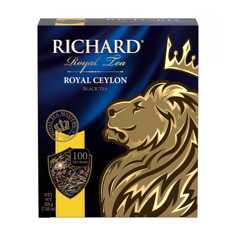Чай черный в пакетиках Richard Royal Ceylon, 100 пак