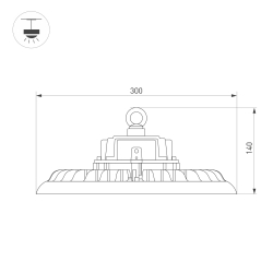 Светильник SP-ARIVA-DIM-R300-150W White5000 (BK, 60 deg, 230V, 0-10V) (Arlight, IP65 Металл, 5 лет) 052868