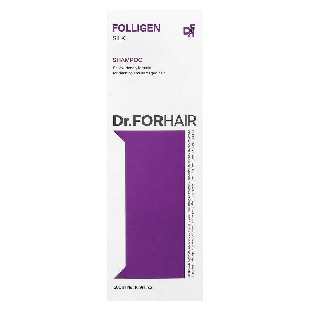 Dr.ForHair, Folligen, шампунь из оригинального шелка, 500 мл (16,91 жидк. унц.)