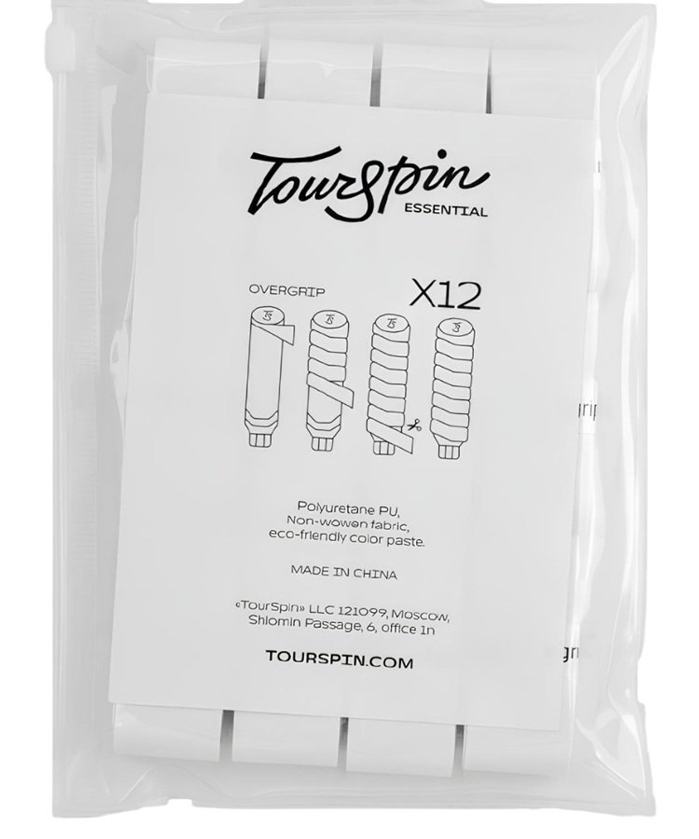 Аксессуары для тенниса Намотка овергрип TOURSPIN TourSpin Essential .
