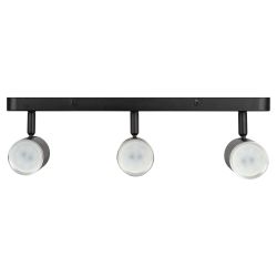 Светильник настенно-потолочный спот ЭРА OL35-3 BK MR16 GU10 IP20 черный хром | Накладные светильники