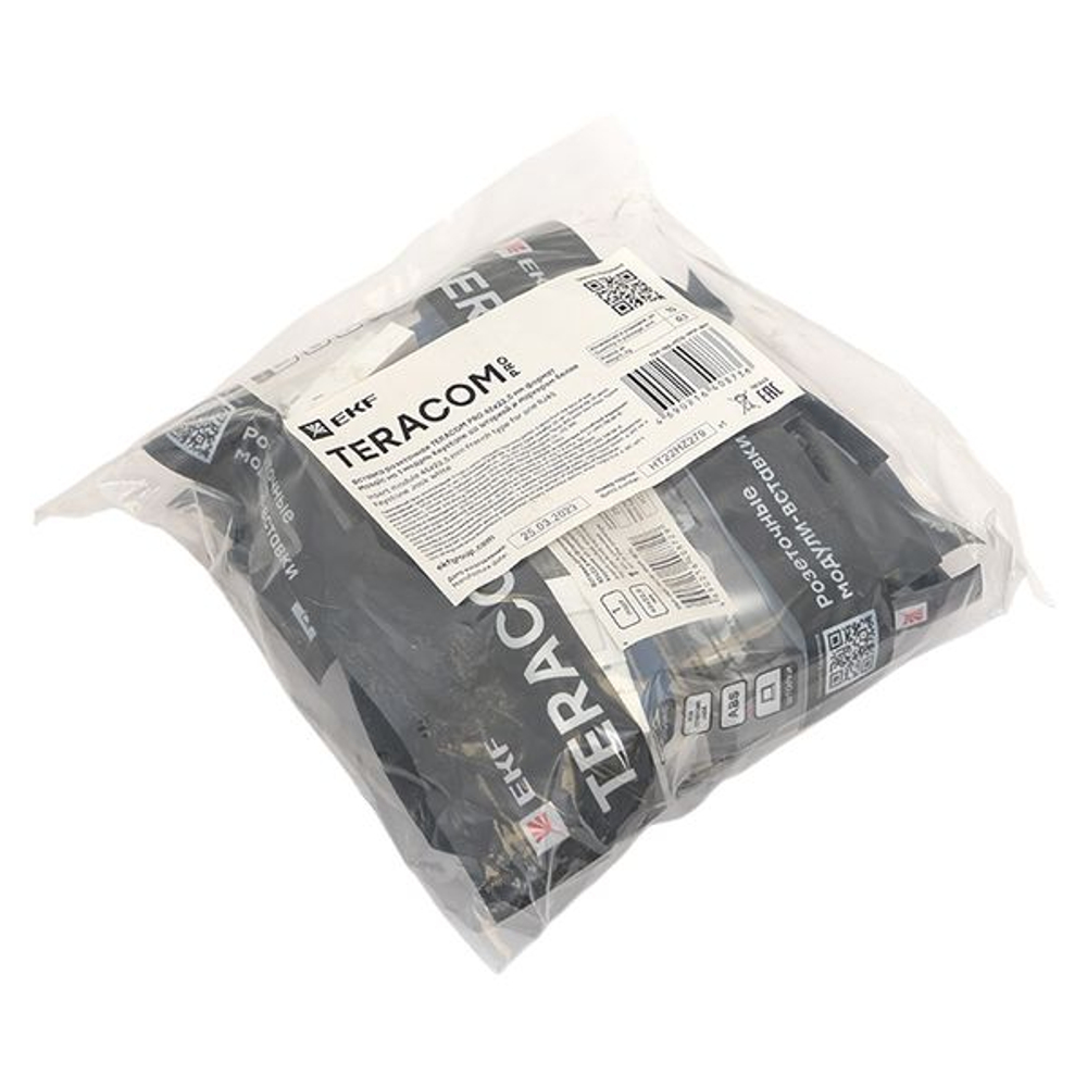 Вставка розеточная TERACOM PRO 45x22,5мм формат Mosaic на 1 модуль Keystone со шторкой и маркером белая (10.00 шт.)