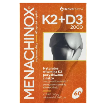 Диетическая добавка Menachinox K2+D3, мягкие капсулы, 60 шт.