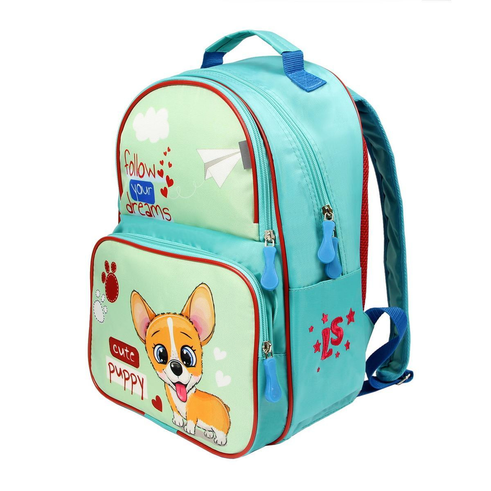 Рюкзак школьный Тимошка ОРТ "Собачка" 37*26*13 см. 2 отд., 1 карман, боковые карманы (Luris)