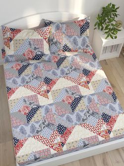Постельное белье Сказка "Пэчворк" 2-спальный Наволочка 50х70 см 2 шт Простынь 240х215 см Пододеяльник 175х215 см, перкаль