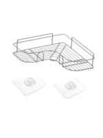 полка в ванную без сверления угловая