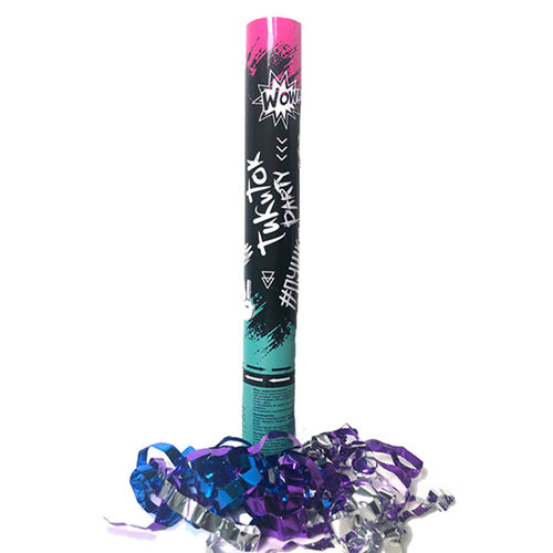 Пневмохлопушка "ТикиТок Party", pink&blue серпантин