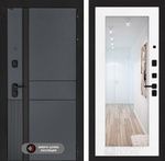 Входная дверь Лабиринт EVOLAB - Зеркало 18 Белое дерево