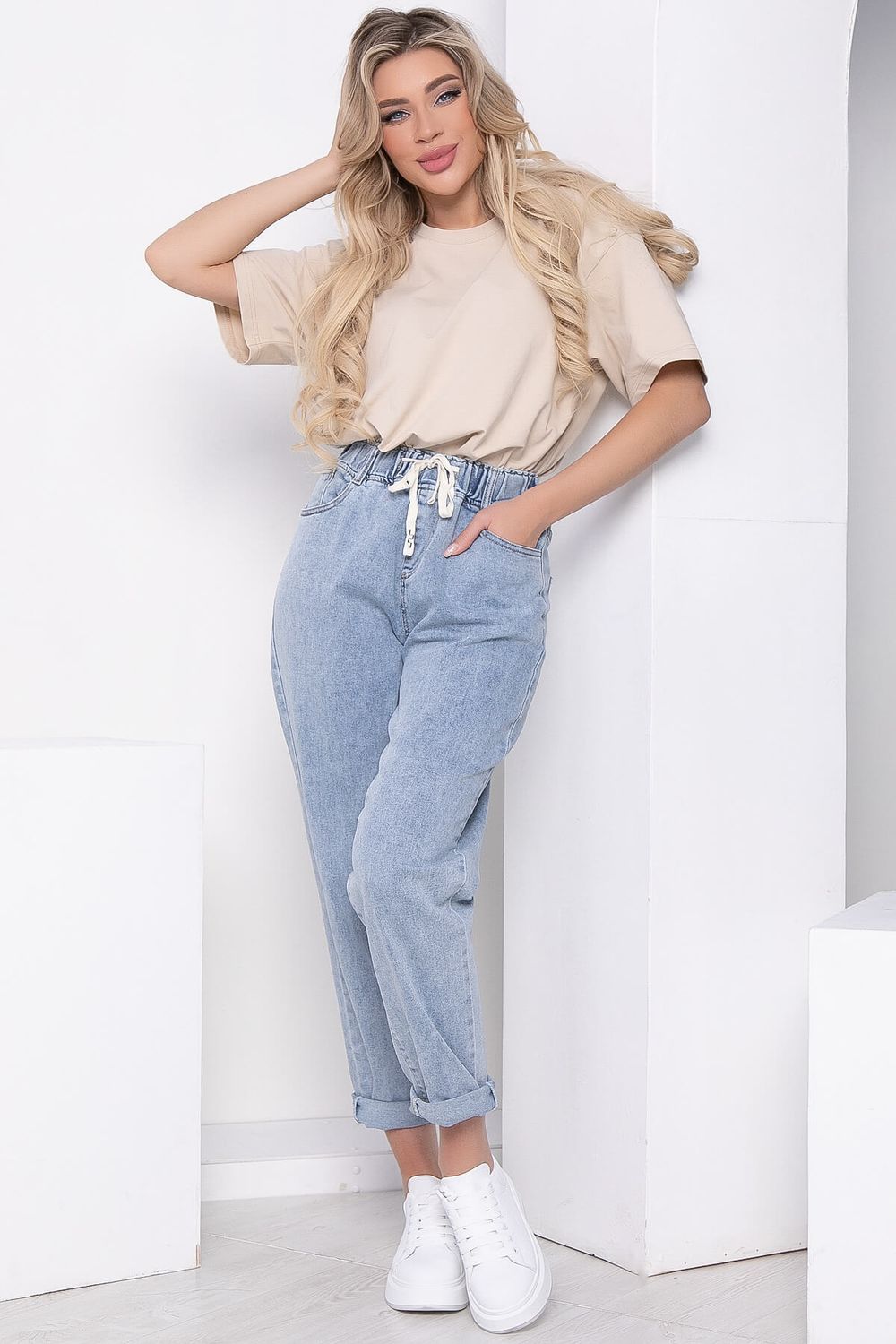 Джинсы "Вечерняя прогулка" (серо-голубые) Б8700 LT Collection (Акция)