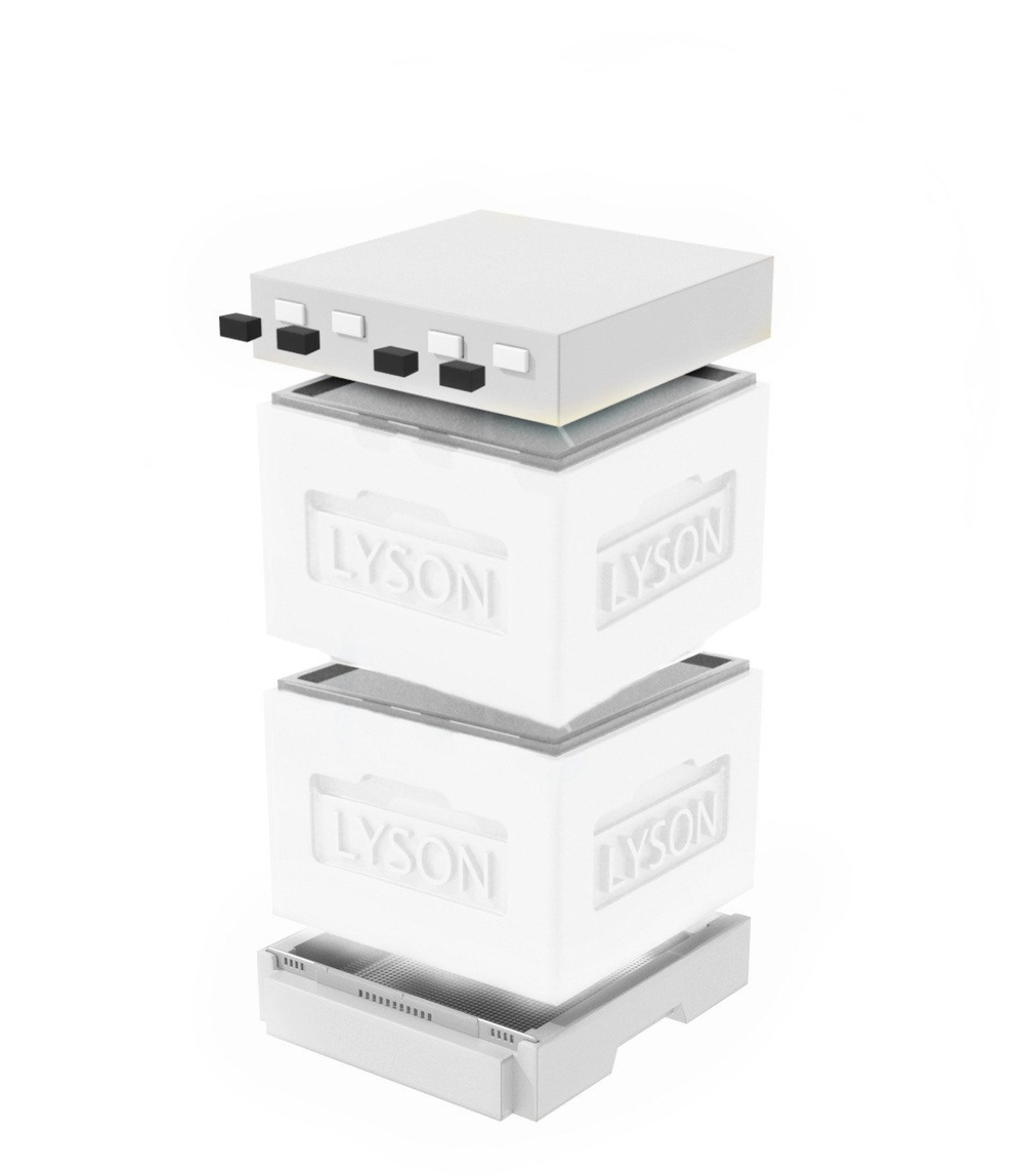 Улей 12 рамочный ППС без покраски 2 корпусной (Лысонь Вологда) комплект