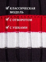 Шапка для мальчика вязаная демисезонная с завязками