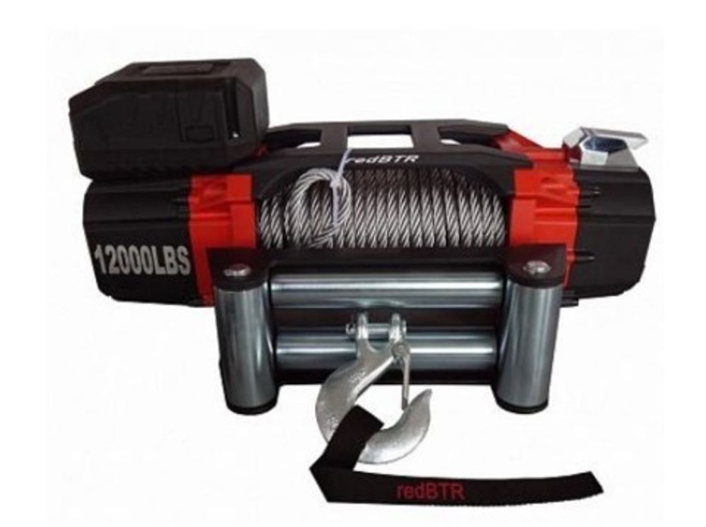 Лебедка &quot;redBTR&quot; серия &quot;PRO&quot; 12,0, 12v, 5443 кг, 218:1, интегрированный блок, стальной трос