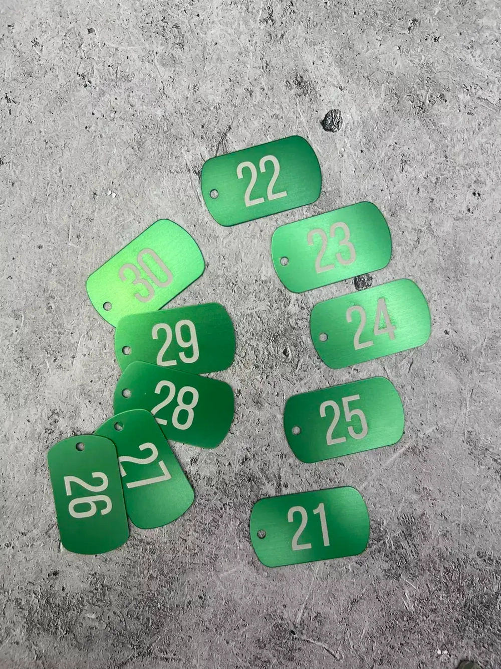 Номерки на ключи металлические