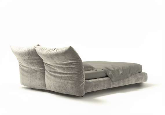 Кровать 6094, 180х200 см, с откидными изголовьями, серый шенилл