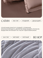 Комплект постельного белья на резинке Сатин Velvet Premium с Одеялом VPR003