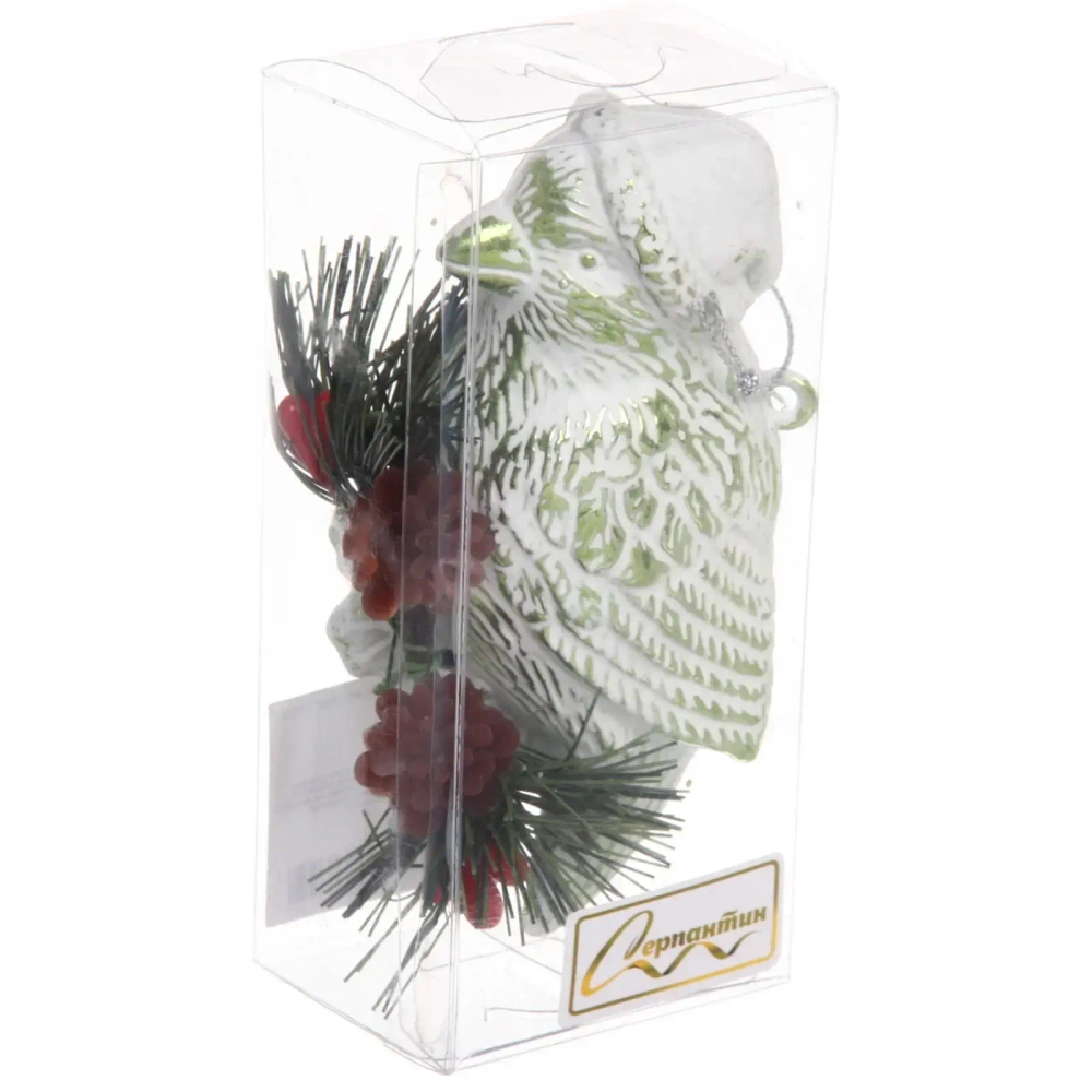 Ёлочная игрушка «Волшебная птица» 7*5*12 см , зелёный