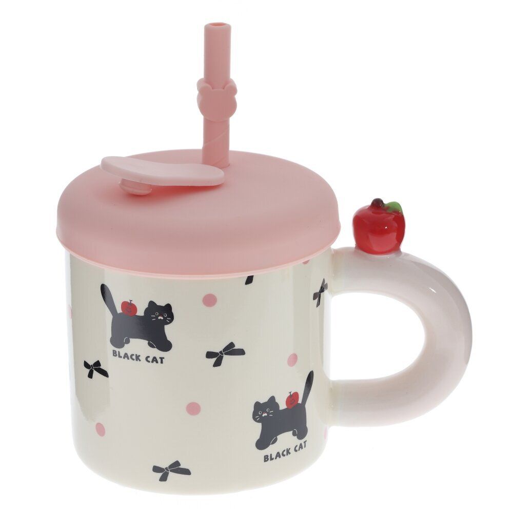 GAEM Кружка с крышкой и трубочкой, 330 мл, L14 W9 H14 см, 4в.