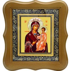 Избавительница от бед страждущих. Икона Божьей Матери на холсте.