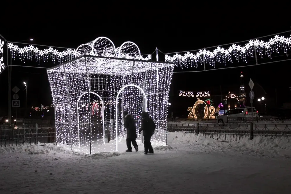 Светодиодная конструкция "Новогодний подарок"