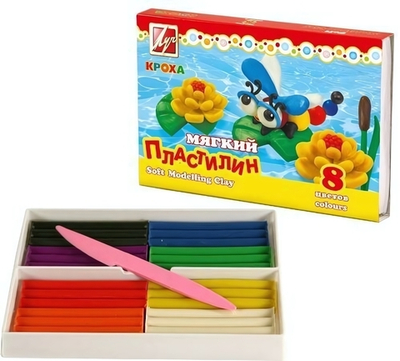 Пластилин мягкий 8цв. "Кроха" (Луч)