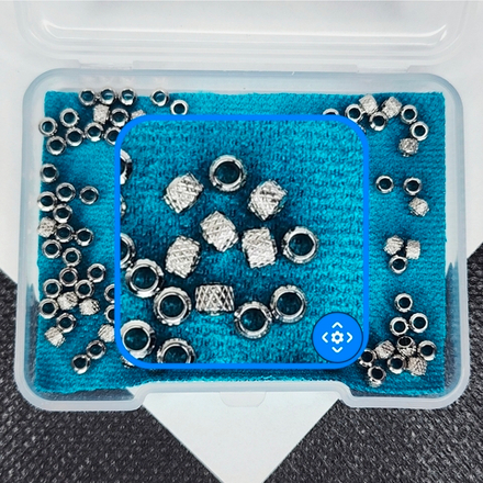 Бусина проставочная, сталь, с алмазной гранью, р-р 3мм, цена за набор 10 шт