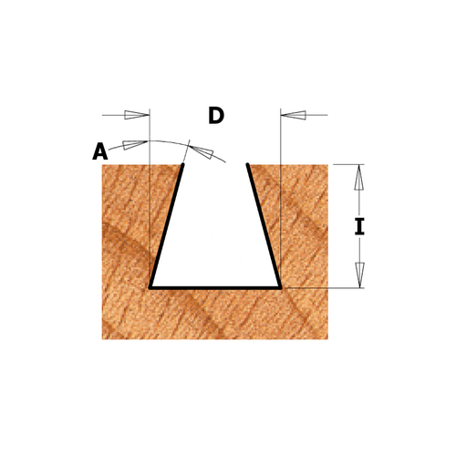 Фреза концевая CMT-contractor ласточкин хвост 14гр. S=8 D=12,7x12,7 K918-127