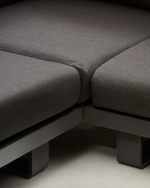 Набор из 5-местного углового дивана и стола Tosqueta из алюминия и массива тикового дерева